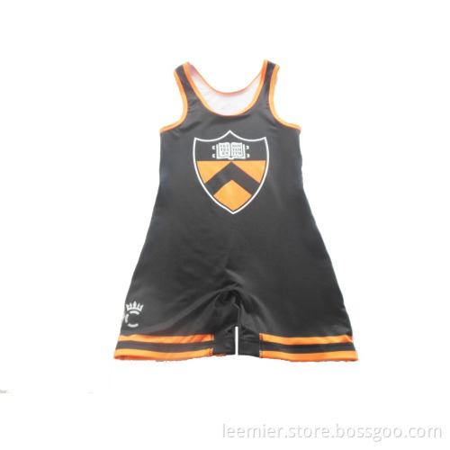 Custom cheap custom black wrestling singlets